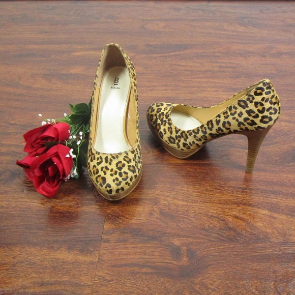 Bakers Shoes - Bakers Leopard Print Heels Leather Real Hair Sz 9